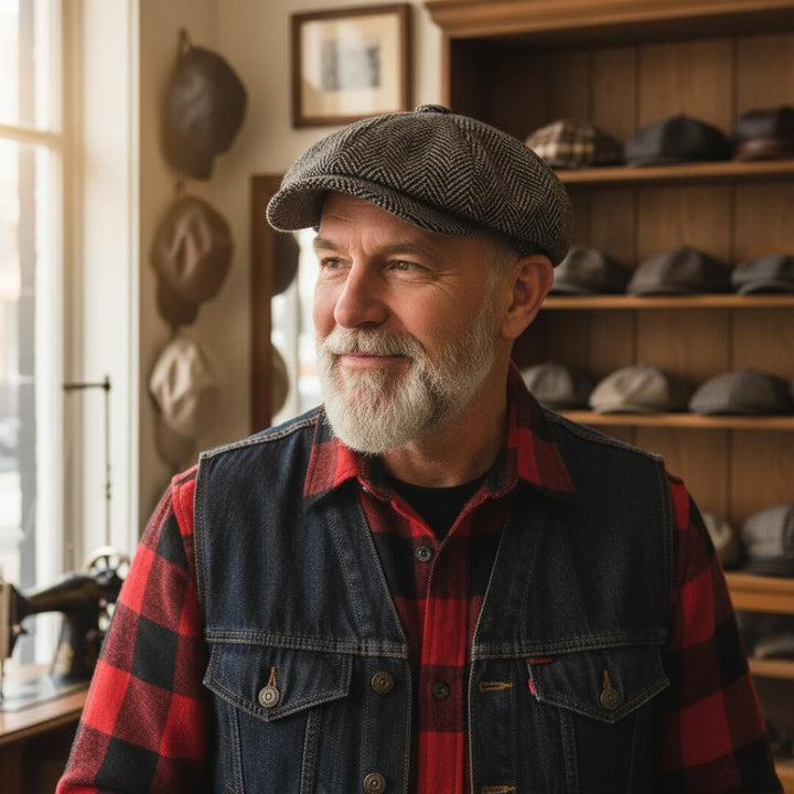 Lucien – Casquette en laine chevron