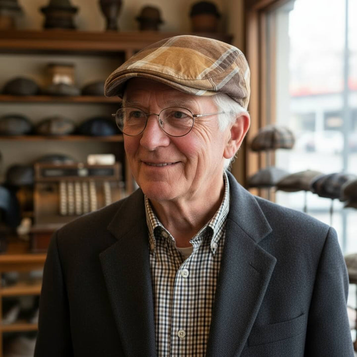 Lucien – Casquette plate en tweed