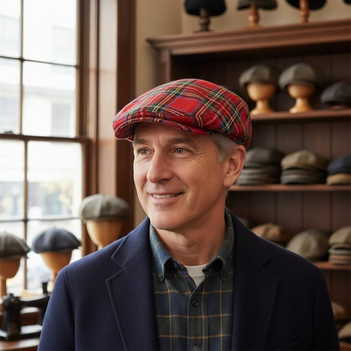 Armand – Casquette Ivy en tartan élégante