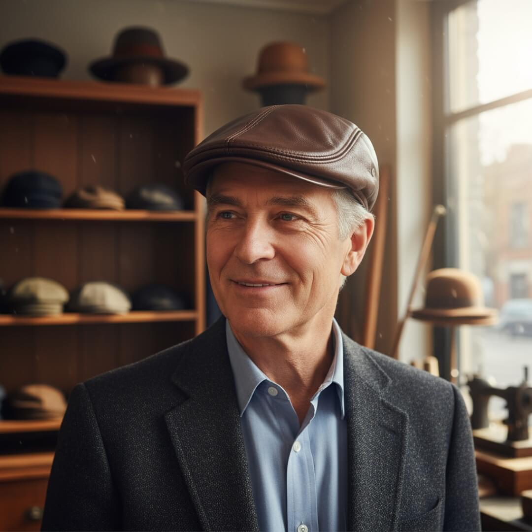 Dario – Casquette Ivy en cuir élégant
