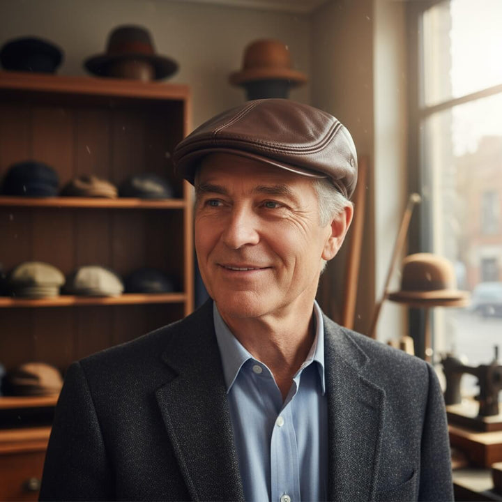 Dario – Casquette Ivy en cuir élégant