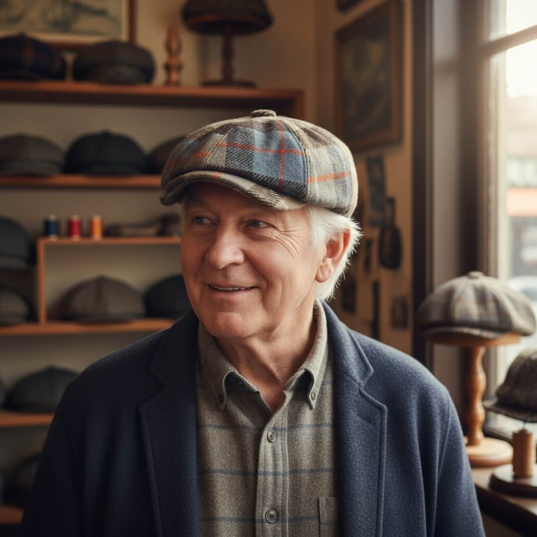 Gabin – Casquette newsboy à carreaux