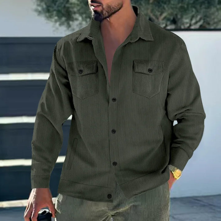 Arnaud – Chemise Décontractée en Velours Côtel