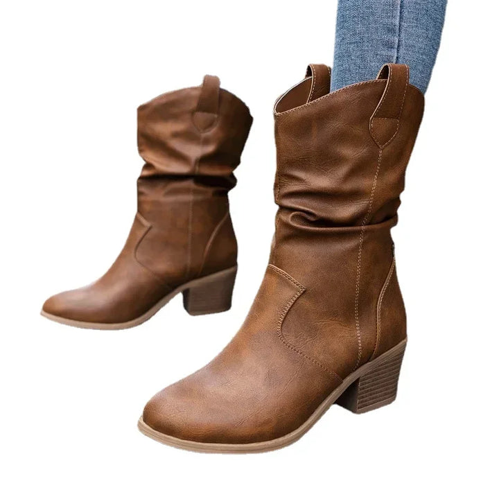 La Maison Élise® | Classiques Bottes Western Mi-Mollet
