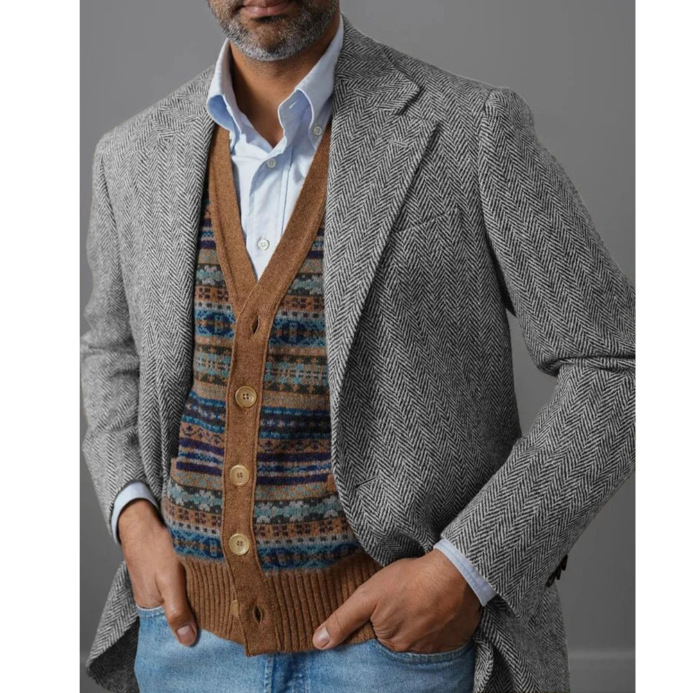 Marc – Veste d’automne en herringbone