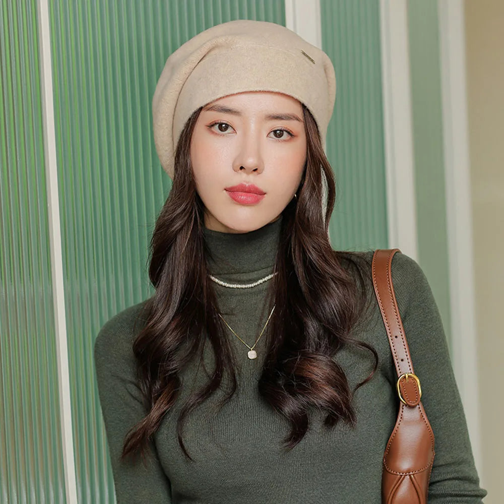 Béret en Mélange de Cachemire Souple