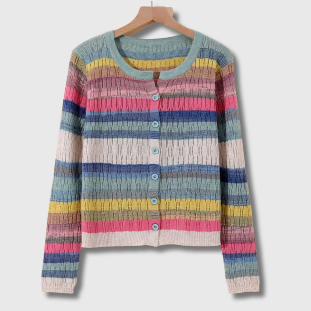 Myrna | Cardigan Vintage Rayé