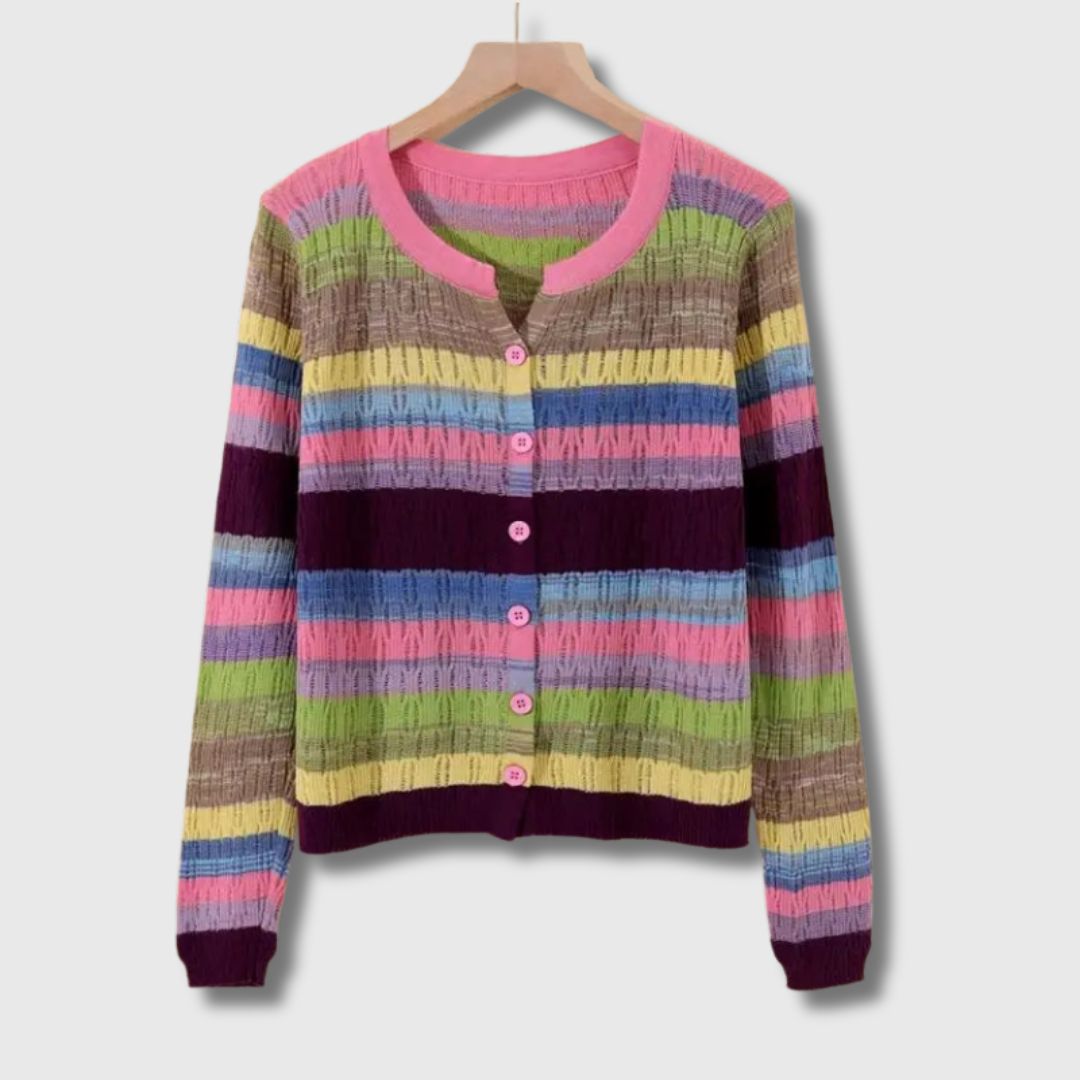 Myrna | Cardigan Vintage Rayé