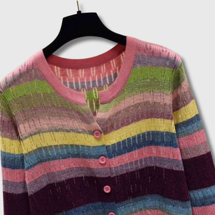 Myrna | Cardigan Vintage Rayé