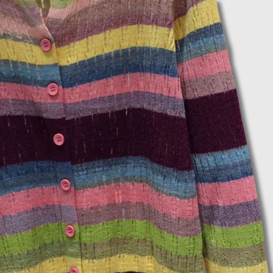 Myrna | Cardigan Vintage Rayé