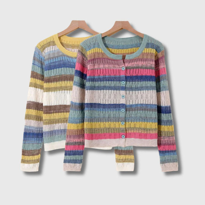 Myrna | Cardigan Vintage Rayé