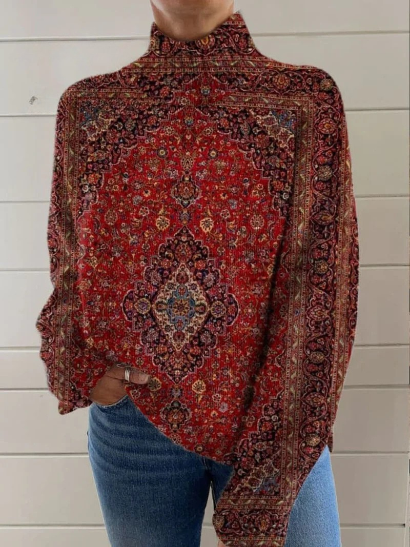 Pull décontracté en art vintage pour femmes