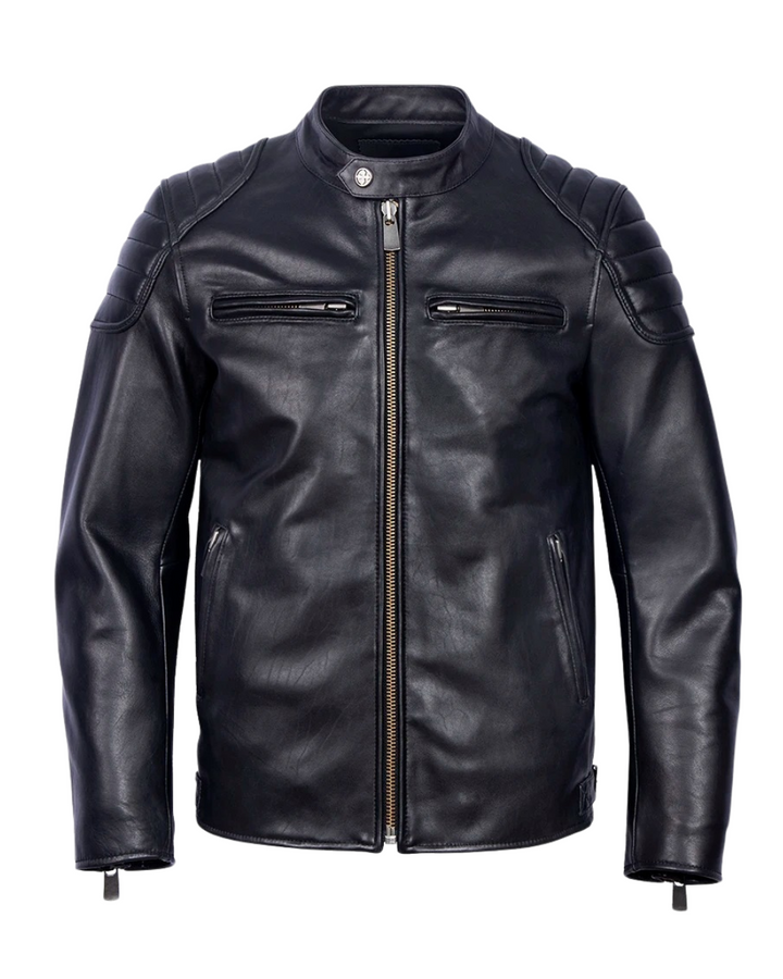 Bastien | Blouson Motard Vintage en Similicuir Marron pour Homme