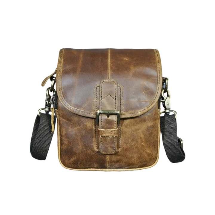 Zachary - Sac à bandoulière en cuir véritable pour hommes