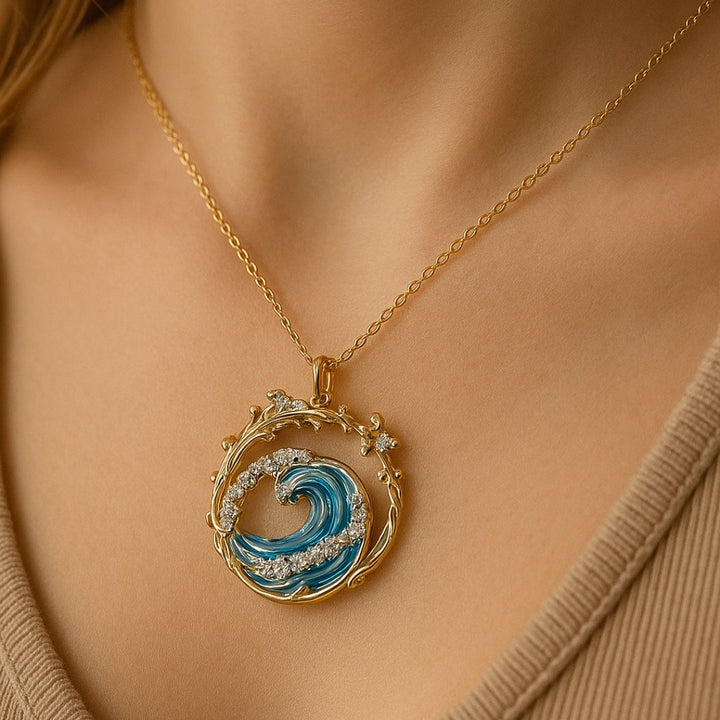 Mila – Collier goutte marine