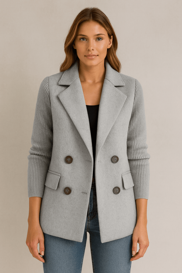 AMA - Tricot Blazer à Manches
