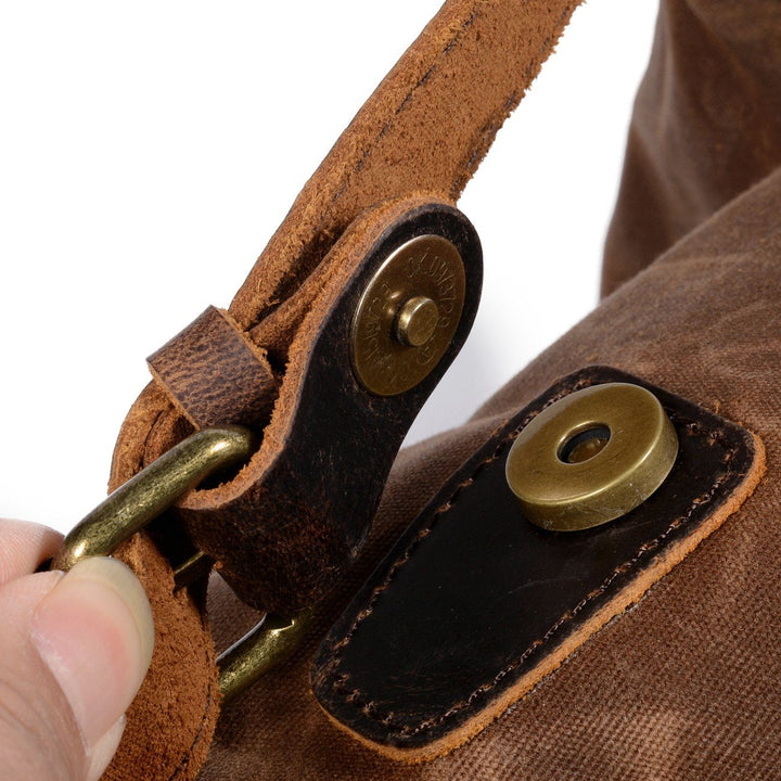 James - Sac à dos en toile et cuir vintage