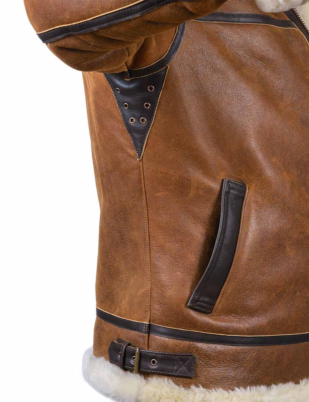 Aron - Veste Bomber avec Capuche en Fourrure