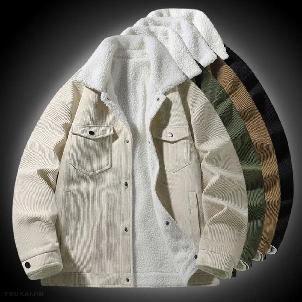 Veste en velours côtelé doublée en polaire Valente