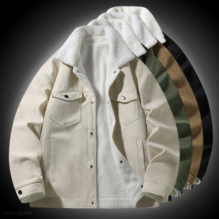 Veste en velours côtelé doublée en polaire Valente