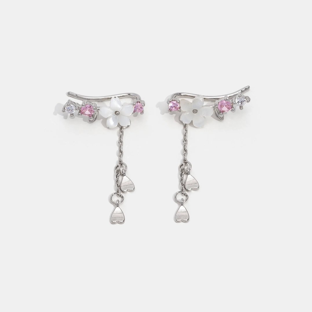 Éliane - Boucles d'oreilles en forme de fleurs de cerisier