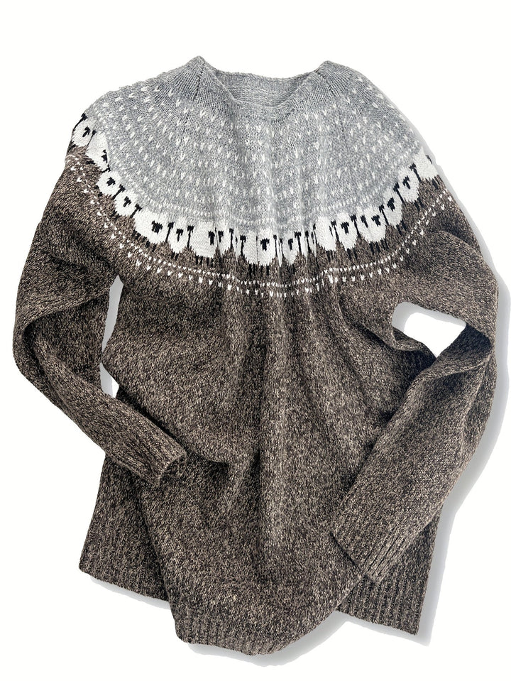 Nordic - Pull jacquard hiver mouton