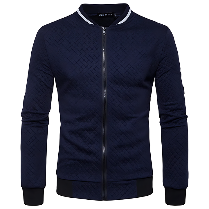 Veste bomber moderne pour homme, matelassée et zippée avec bord contrasté