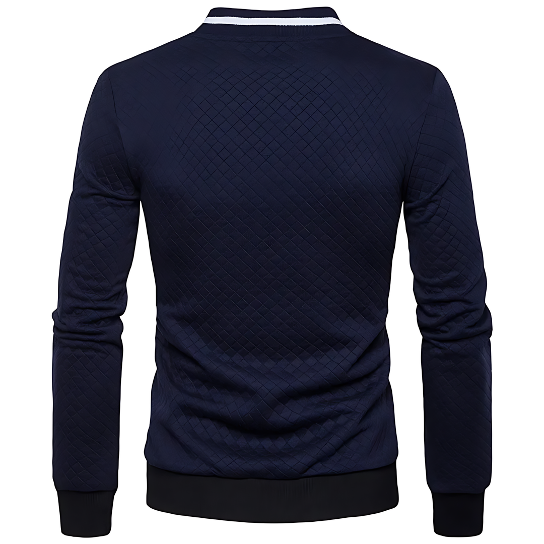 Veste bomber moderne pour homme, matelassée et zippée avec bord contrasté