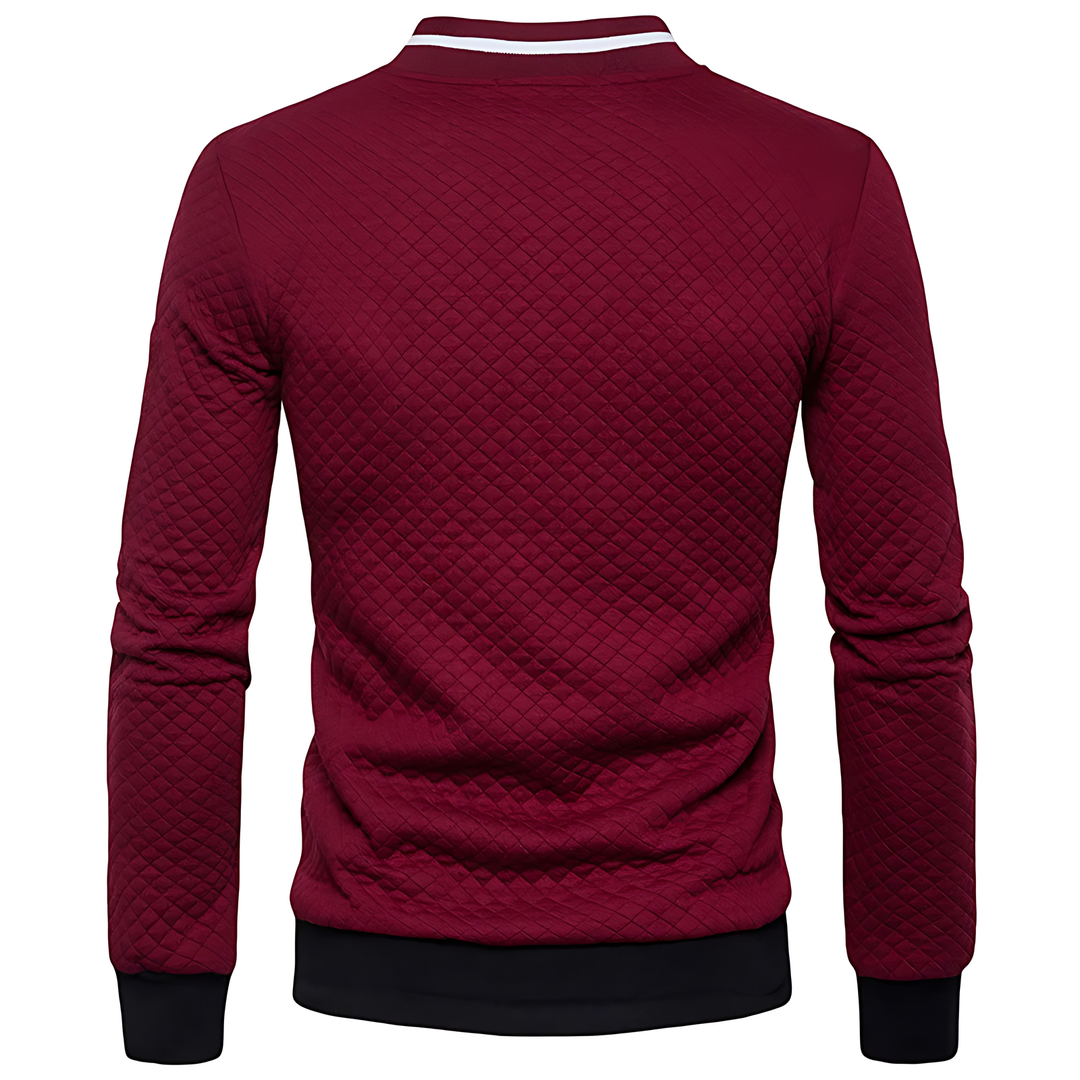 Veste bomber moderne pour homme, matelassée et zippée avec bord contrasté