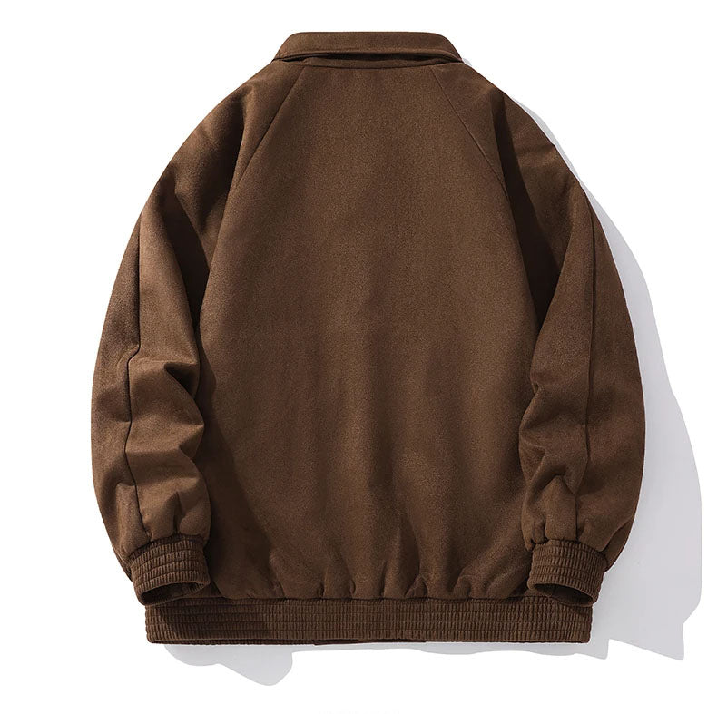 Veste en Faux Suède Streetwear pour Hommes
