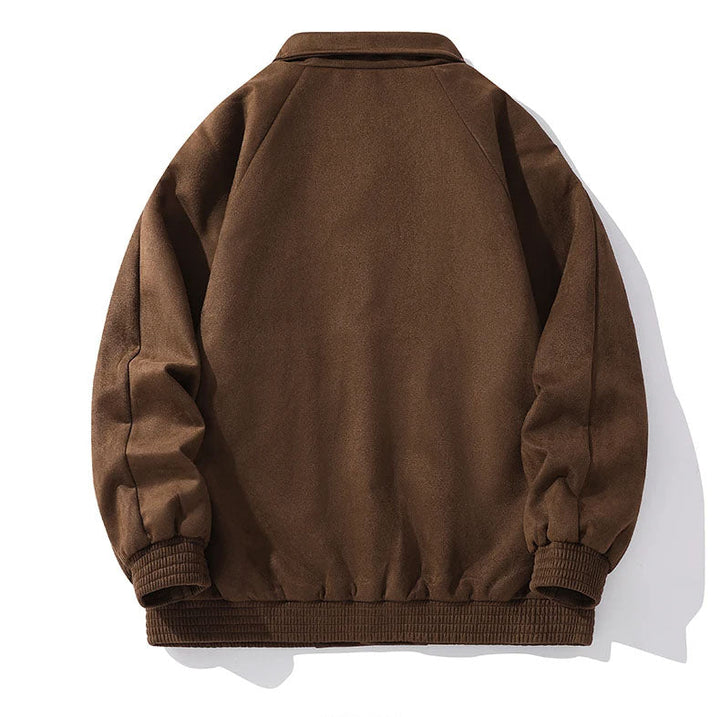 Veste en Faux Suède Streetwear pour Hommes