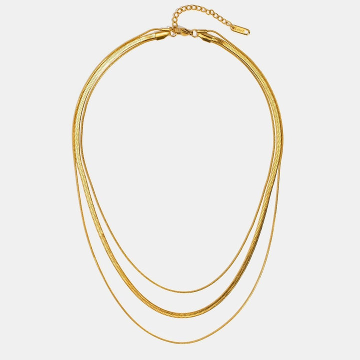 Élise – Collier chaîne dorée superposée