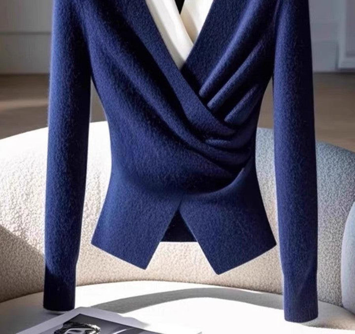 Mélodie – Pull col V en maille