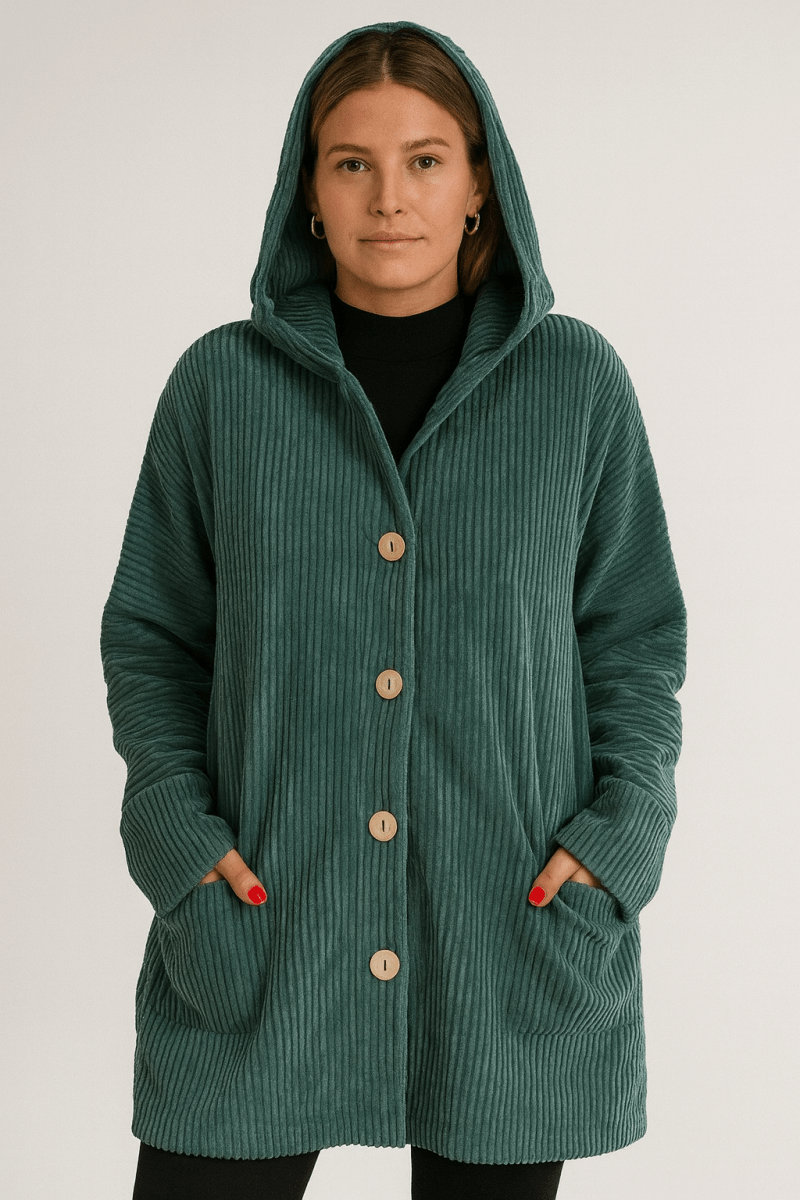 INDIE - Veste à Capuche en Velours Côtelé