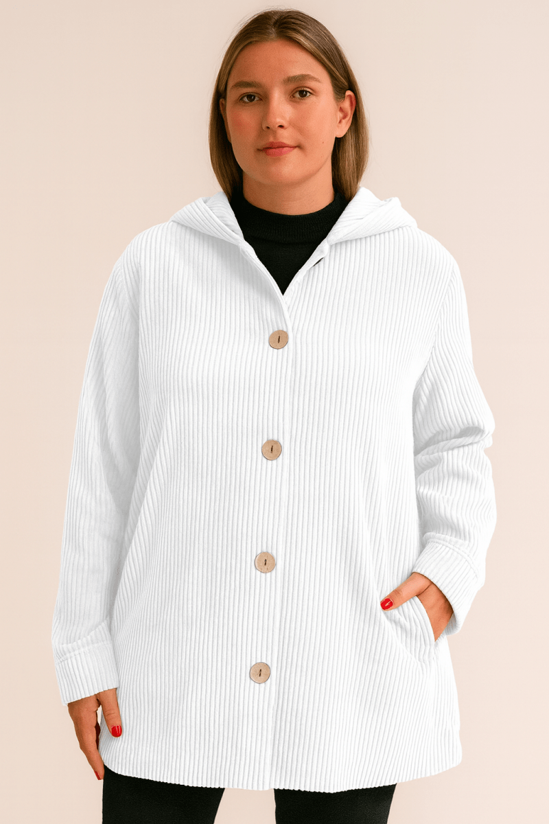 INDIE - Veste à Capuche en Velours Côtelé