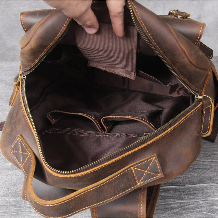 Jason - Sac à dos en cuir tan premium