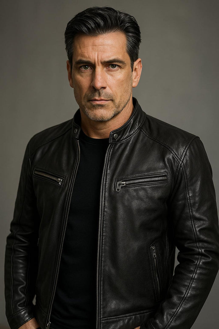 Isandro – Veste en cuir classique