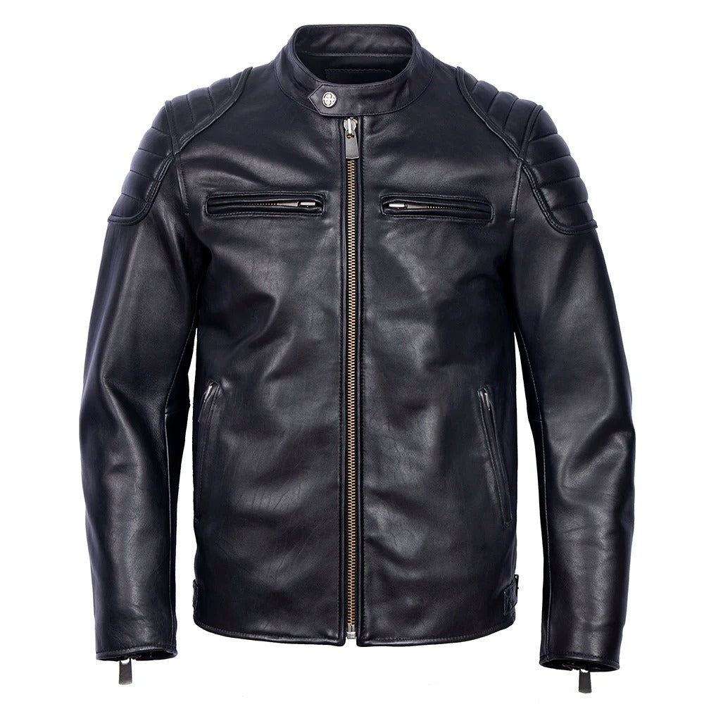 Bastien | Blouson Motard Vintage en Similicuir Marron pour Homme