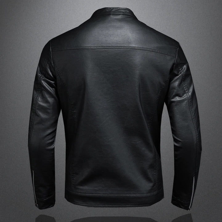Clément | Veste Motard en Similicuir Noir pour Homme
