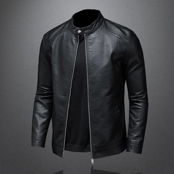 Clément | Veste Motard en Similicuir Noir pour Homme