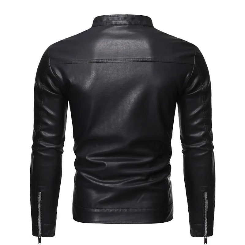 Mathis | Veste Motard en Similicuir Noir pour Homme