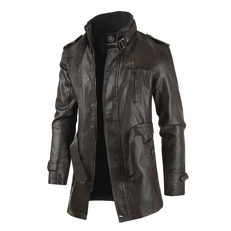 Adrien – Veste biker longue