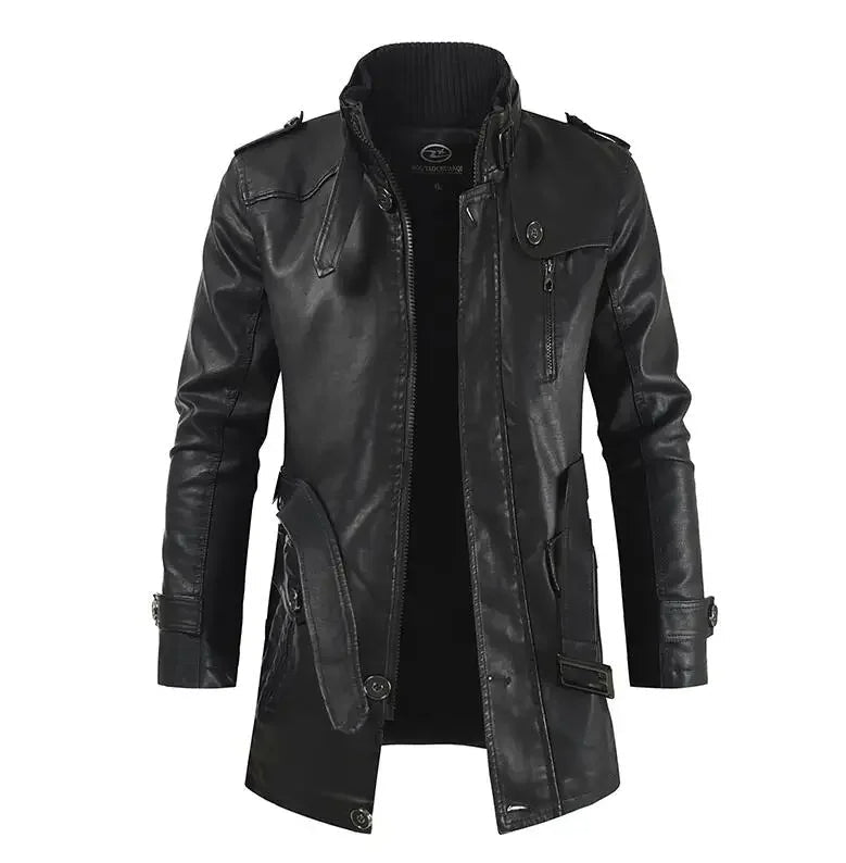 Adrien – Veste biker longue