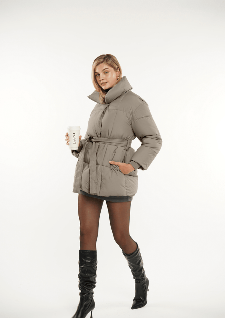 NOVA | Mi-Longue Puffer Jacket avec Ceinture
