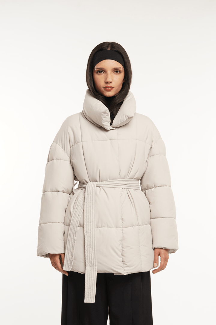 NOVA | Mi-Longue Puffer Jacket avec Ceinture