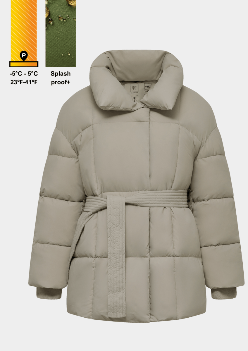NOVA | Mi-Longue Puffer Jacket avec Ceinture