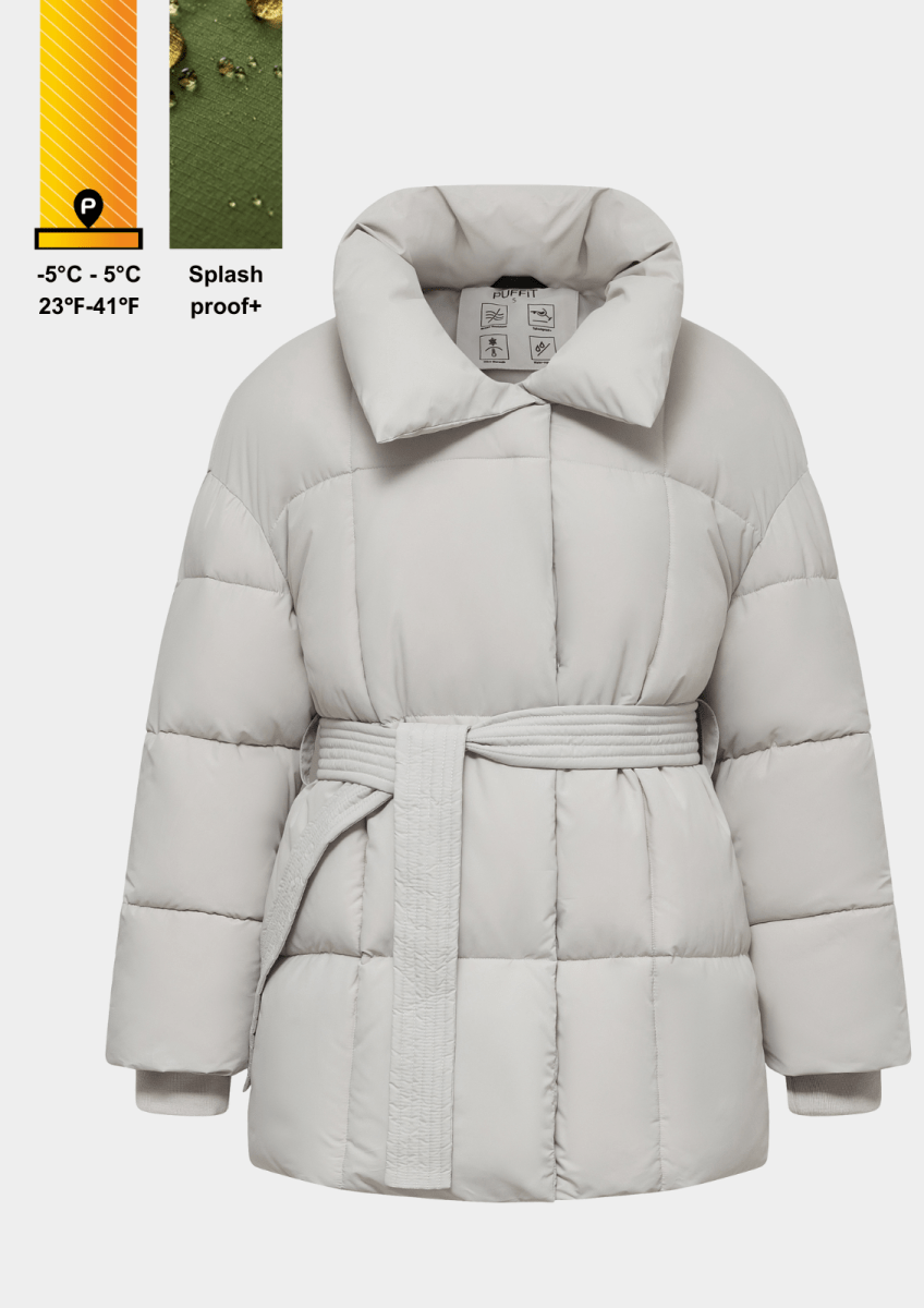 NOVA | Mi-Longue Puffer Jacket avec Ceinture