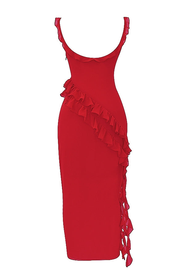 Dalia | Robe longue avec volants