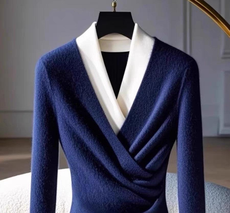 Mélodie – Pull col V en maille