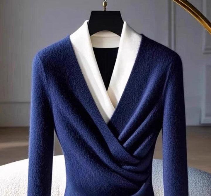 Mélodie – Pull col V en maille